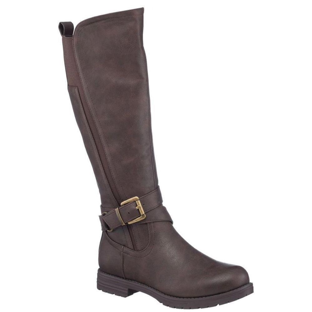 G.C Shoes Aston Brown Riding Boots With Buckle Detail Size‎ 6.5 New